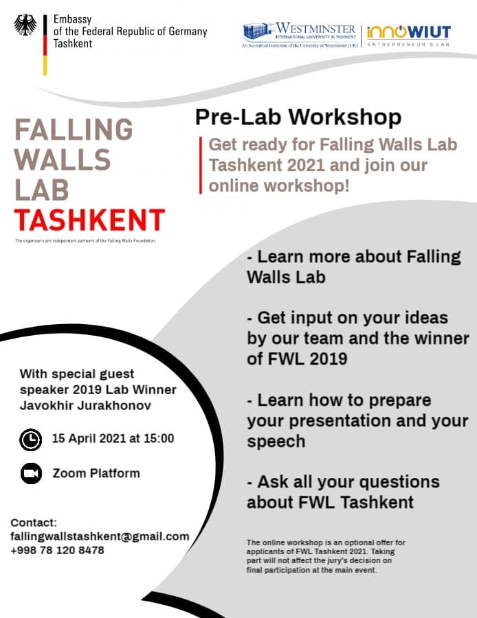 Pre-Lab Workshop for Falling Walls Lab 2021 Tashkent